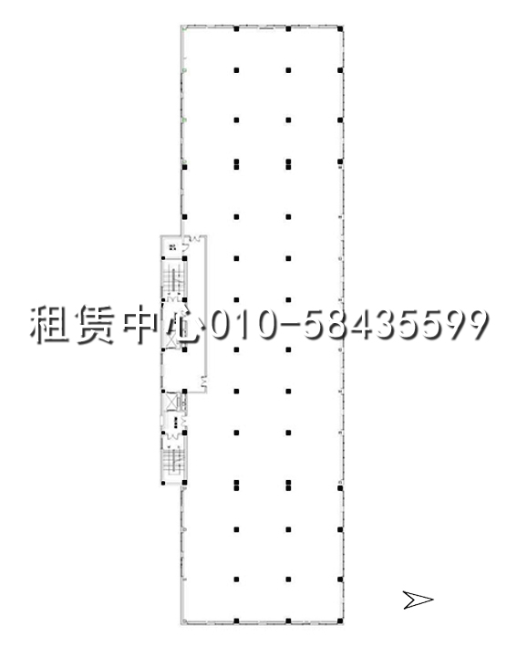 建国门壹中心标准层平面图